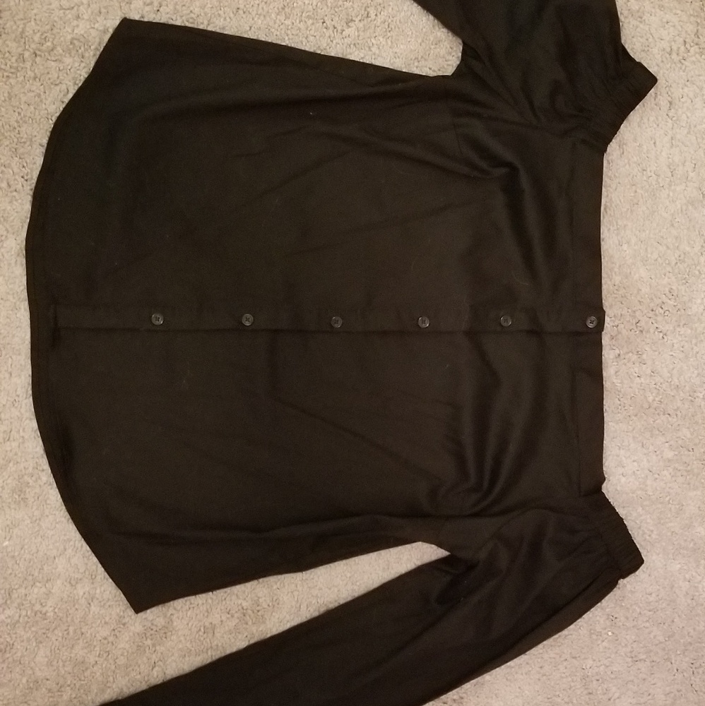 Black off the shoulder blouse